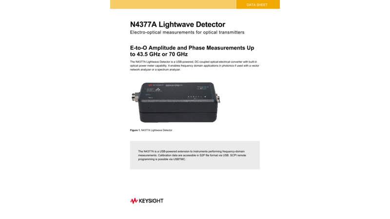 N4377A Lightwave Detector